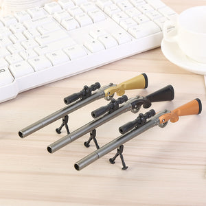 1 Pcs Creative Plastic Rifle Gun Shape Gel Pen Weapons Pen Kids Gift Toys Korean School Supplies Black Refill 0.5mm Stationery